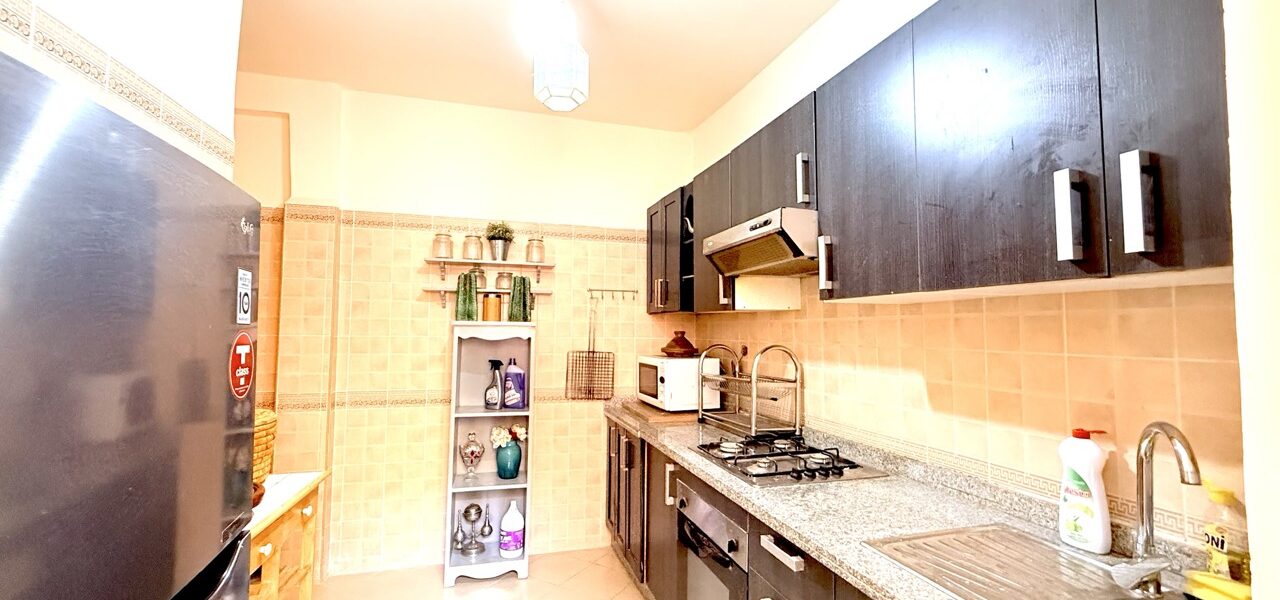 Cuisine équipée moderne – appartement à vendre Azzouzia Marrakech