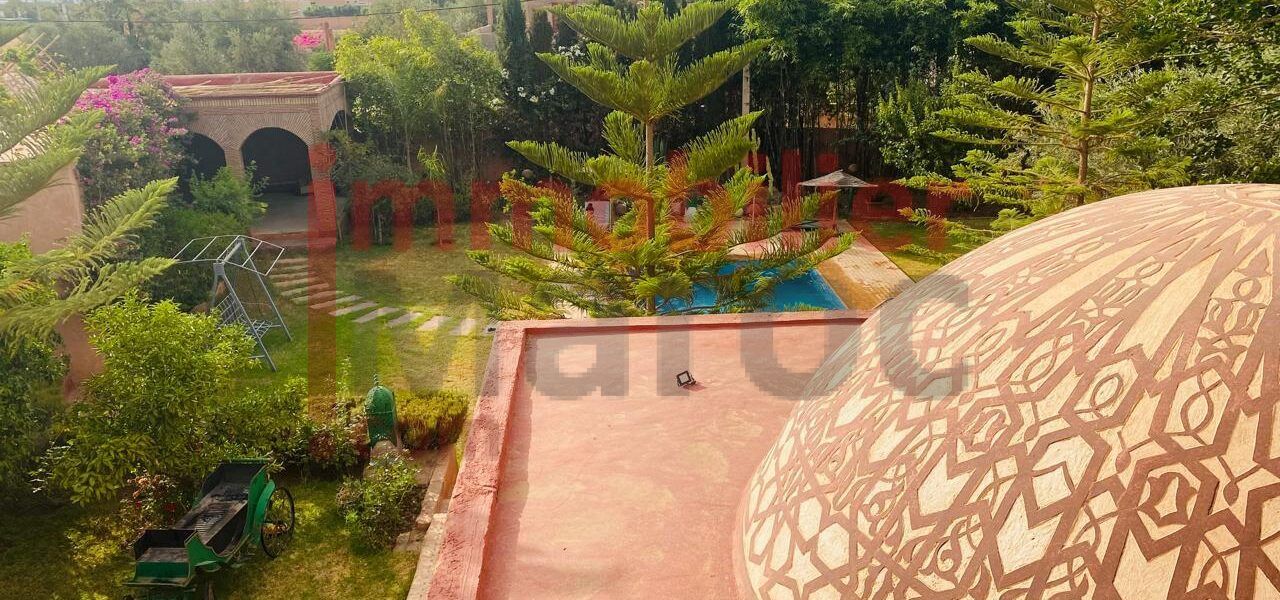 Villa à Vendre – Route de l’Ourika, 25 km de Marrakech | 5 Chambres | Piscine | Vue Atlas
