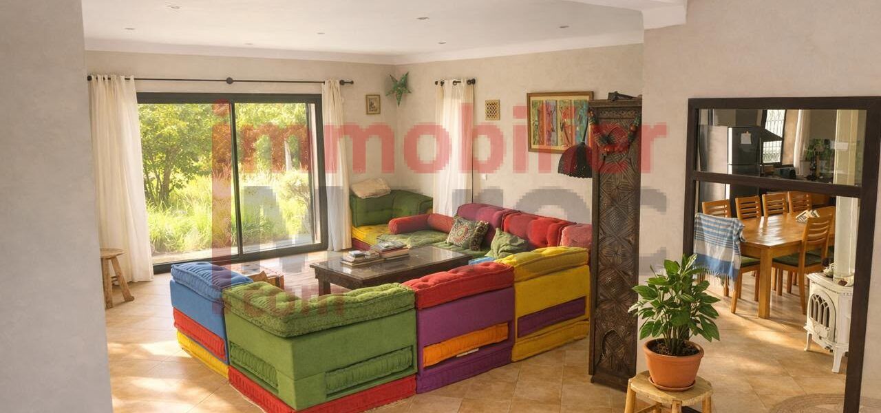 Villa d’hôtes de charme à vendre – 1 hectare entre Tahanaout et l’Ourika