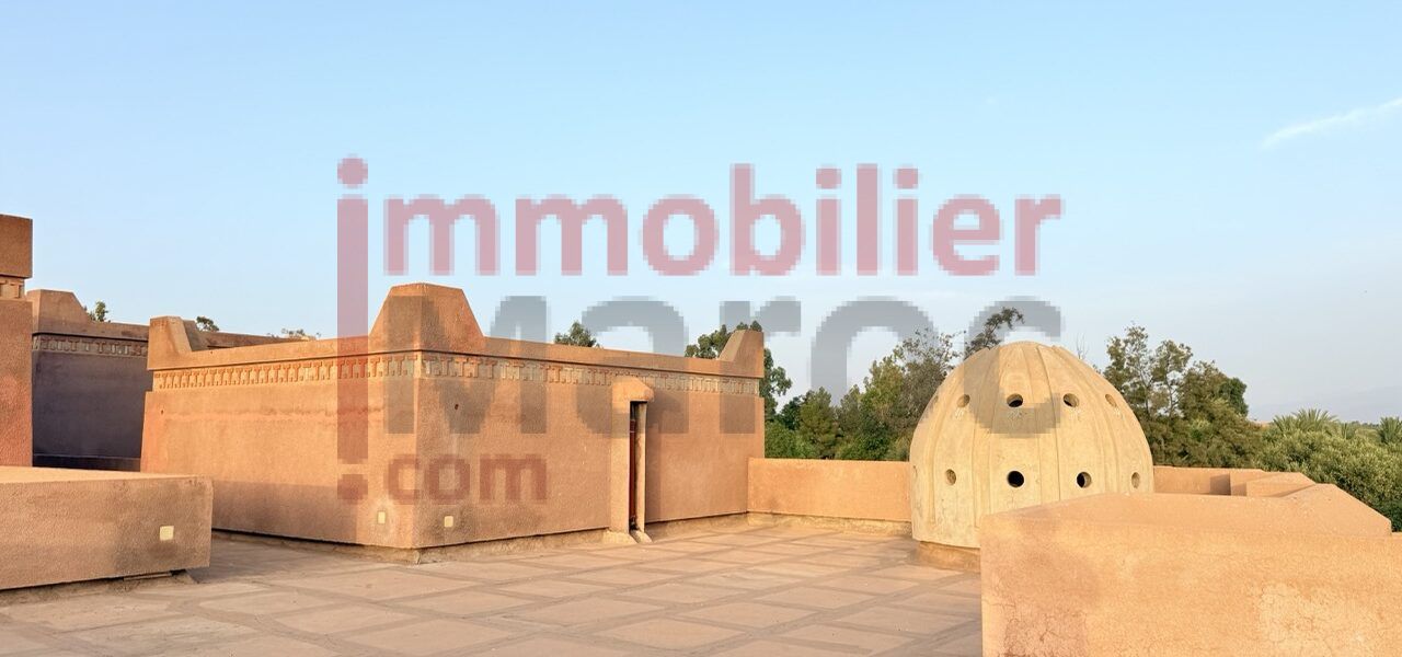 Villa semi-finie 750 m² sur 14 000 m² – Route du Barrage Marrakech – VNA définitive, vue Atlas