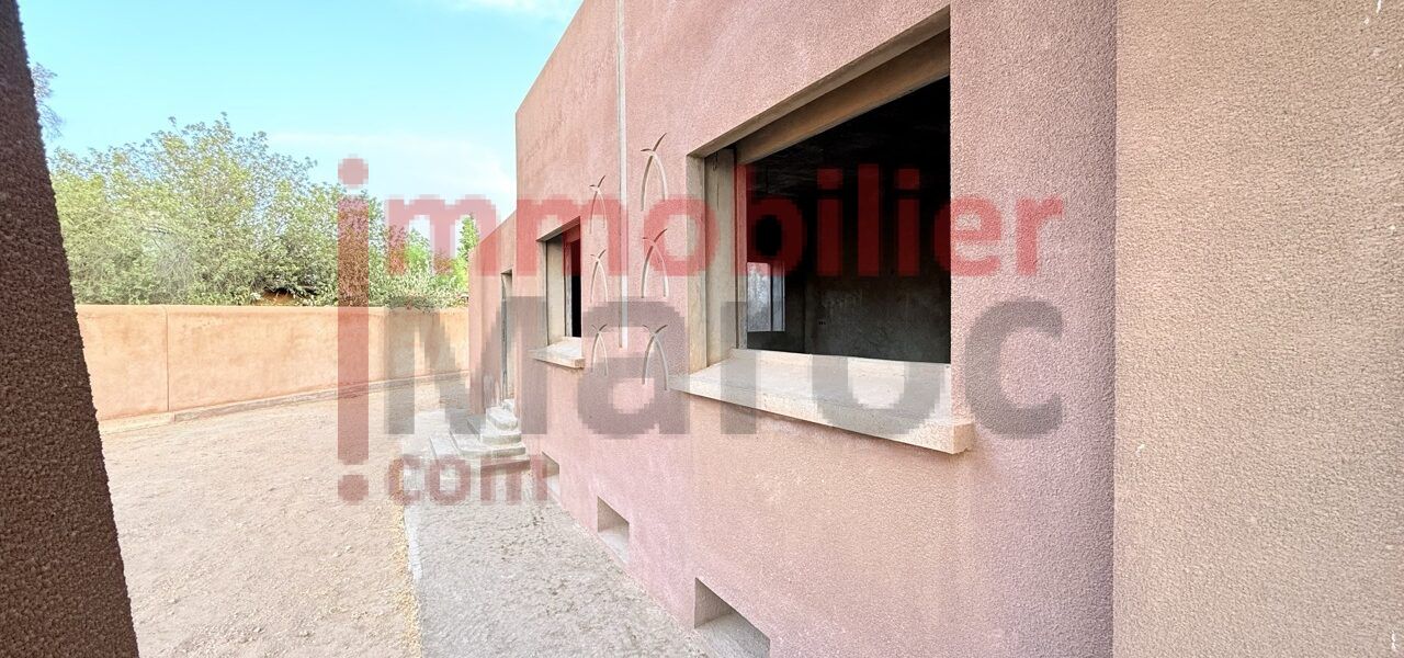 Villa semi-finie 750 m² sur 14 000 m² – Route du Barrage Marrakech – VNA définitive, vue Atlas