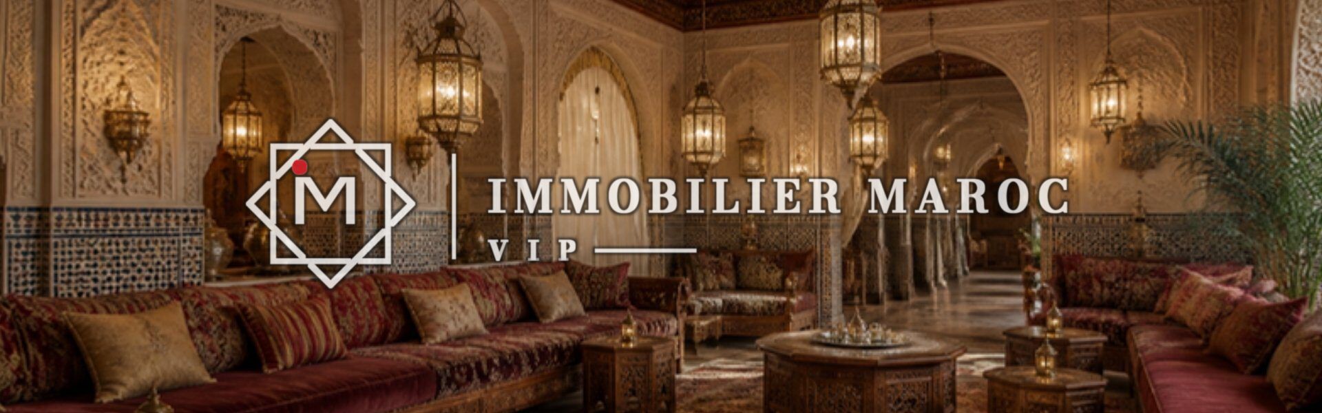 Projet d'hôtel à vendre à Marrakech, extension de la Palmeraie – salon marocain, image 3D d'illustration