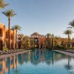 Projet d'hôtel à vendre à Marrakech, extension de la Palmeraie – piscine du resort, image 3D d'illustration