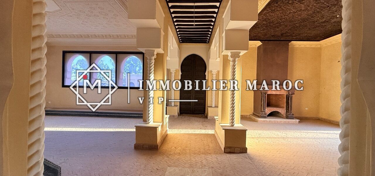 Réception du riad 3 – maison d'hôtes à vendre à la Palmeraie de Marrakech