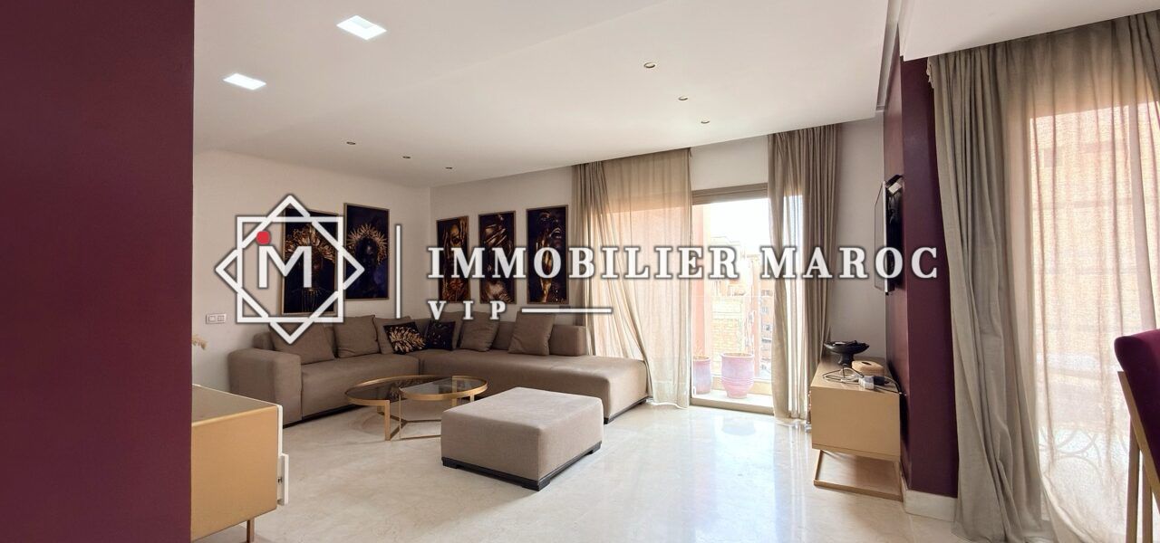 Appartement Meublé à Vendre Guéliz Centre, Marrakech – Près de Carré Eden, Résidence Sécurisée