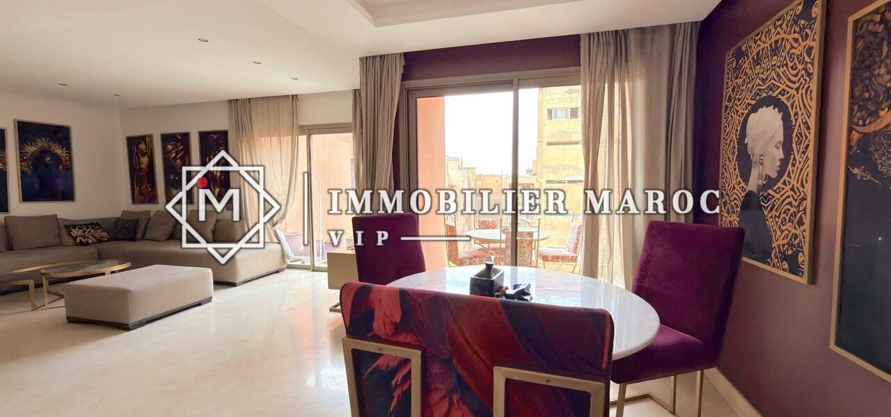 Appartement Meublé à Vendre Guéliz Centre, Marrakech – Près de Carré Eden, Résidence Sécurisée