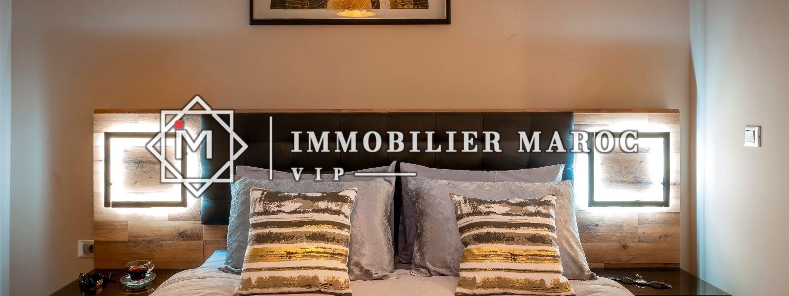 Chambre avec lit double, appartement meublé à louer à Prestigia, Marrakech