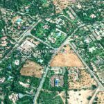 Vue satellite du terrain de 7 ha à vendre sur le circuit de la Palmeraie, Marrakech